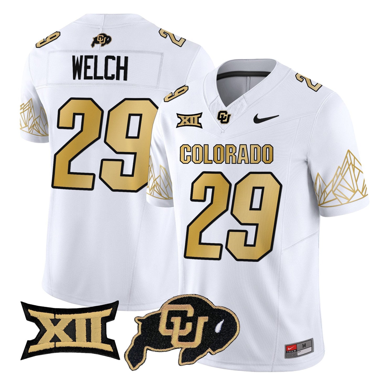 Colorado Buffaloes Vapor Limited Jersey V4 - Big 12 XII Patch - All Stitched