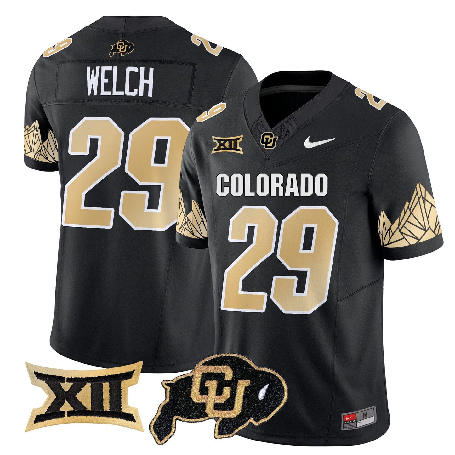 Colorado Buffaloes Vapor Limited Jersey V4 - Big 12 XII Patch - All Stitched