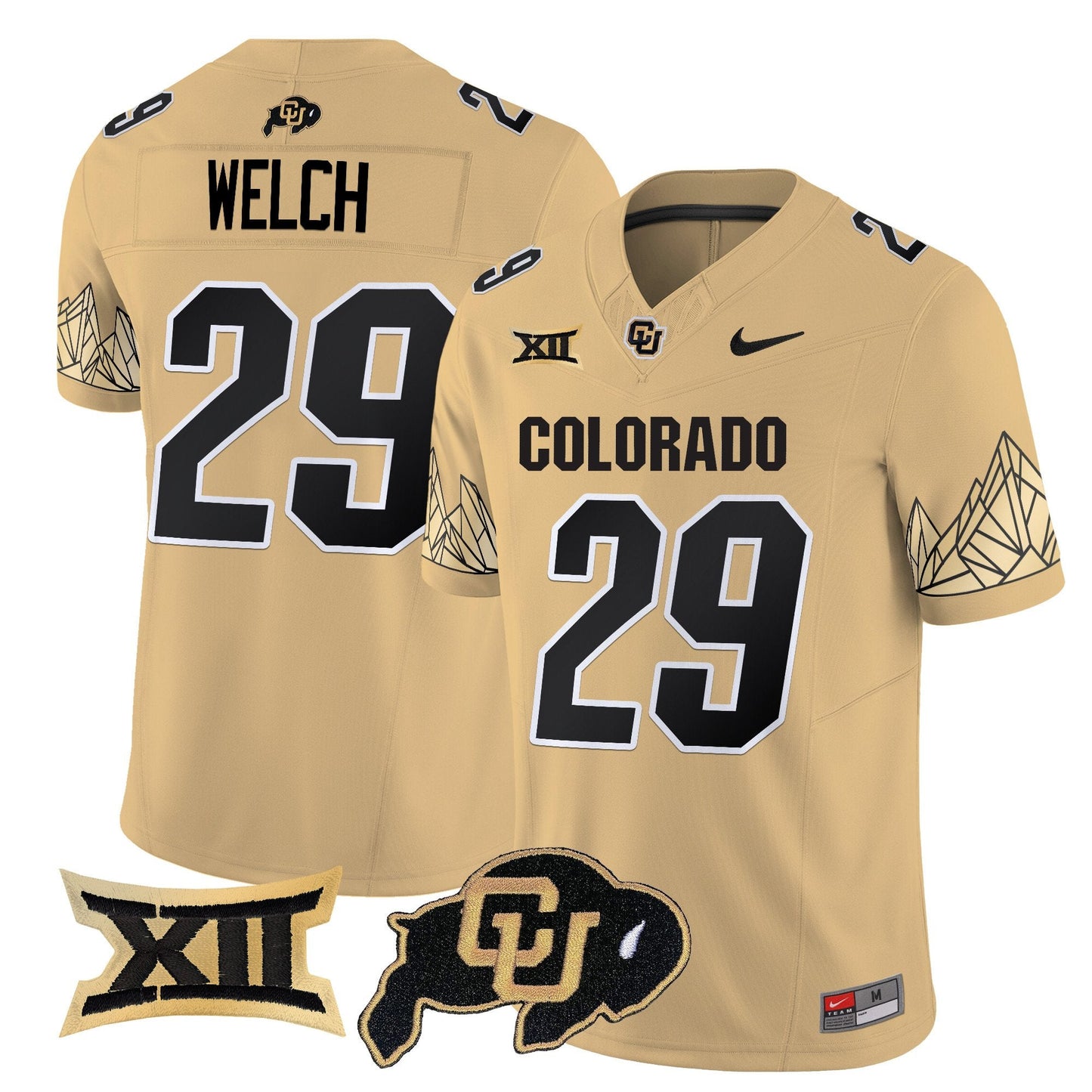Colorado Buffaloes Vapor Limited Jersey V4 - Big 12 XII Patch - All Stitched