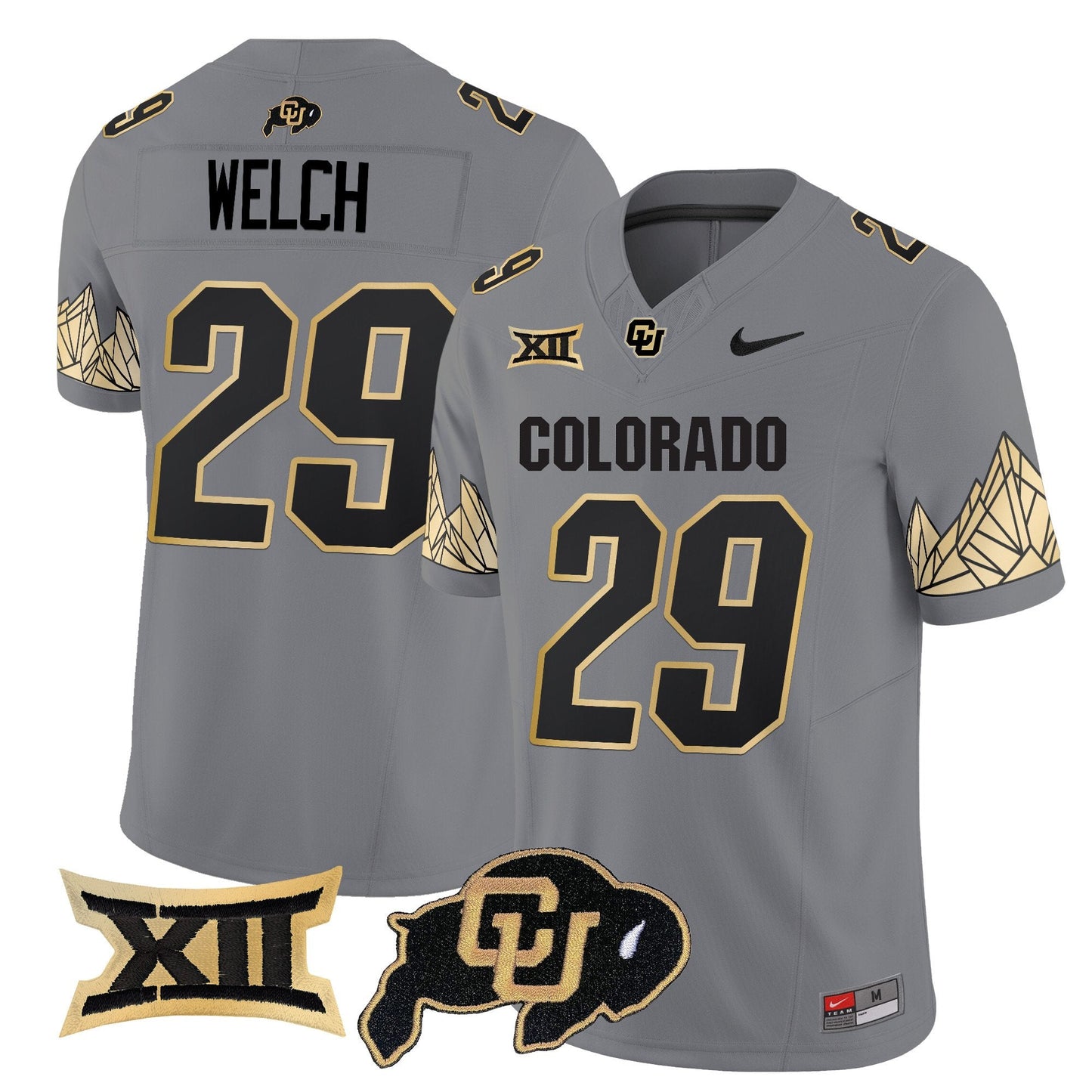 Colorado Buffaloes Vapor Limited Jersey V4 - Big 12 XII Patch - All Stitched
