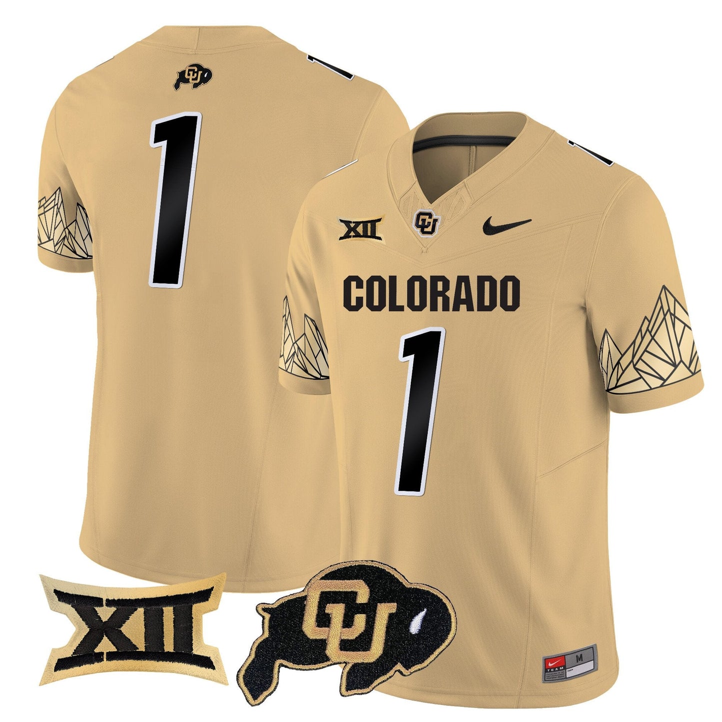 Colorado Buffaloes Vapor Limited Jersey V4 - Big 12 XII Patch - All Stitched
