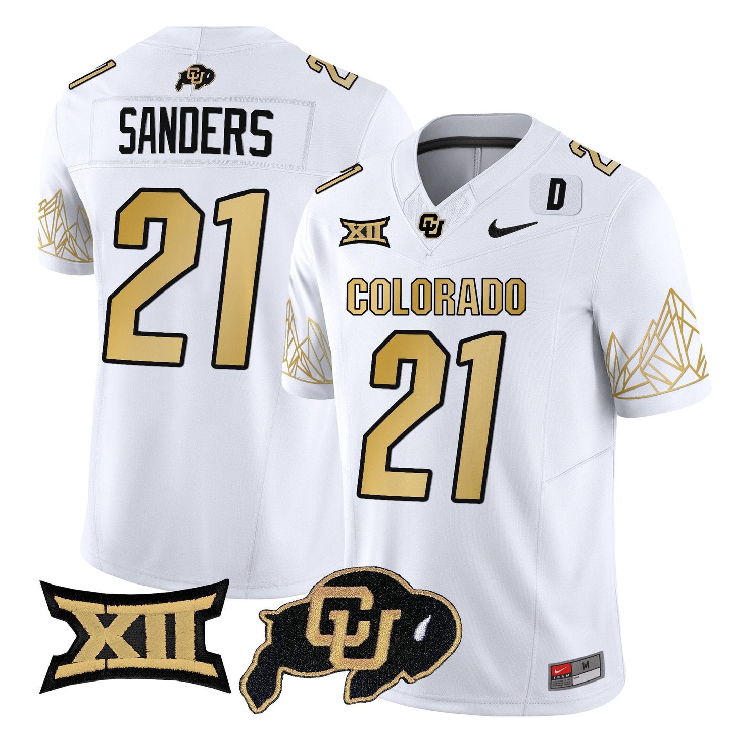 Colorado Buffaloes Vapor Limited Jersey V4 - Big 12 XII Patch - All Stitched