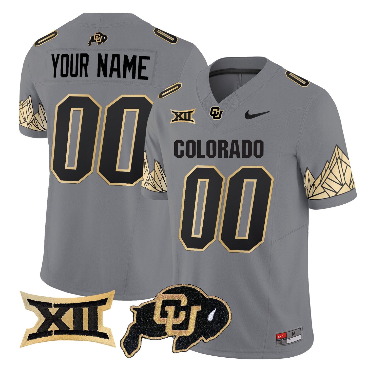 Colorado Buffaloes Vapor Limited Custom Jersey V4 - Big 12 XII Patch - All Stitched