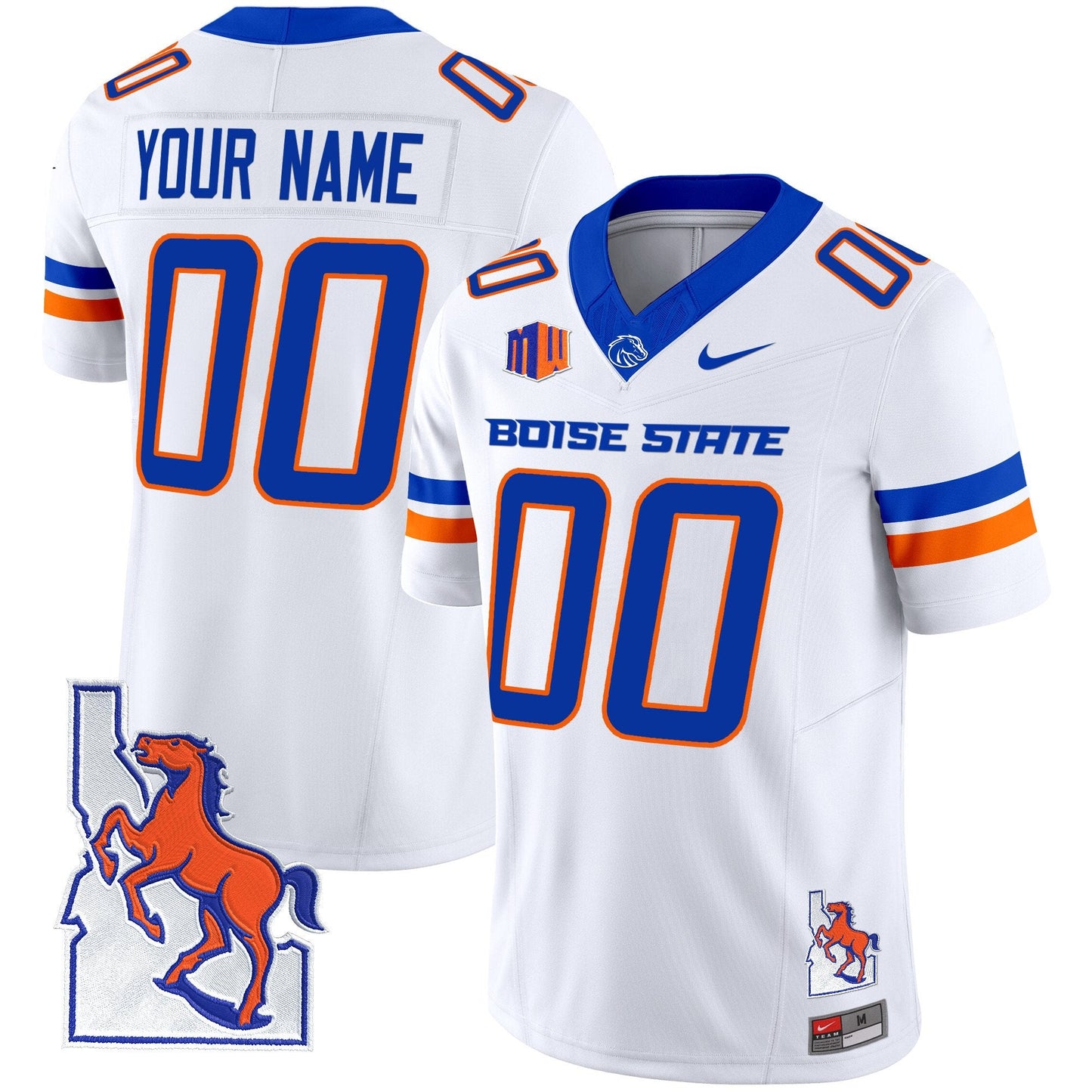 Boise State Broncos 2024 Map Patch Vapor Limited Custom Jersey - All Stitched