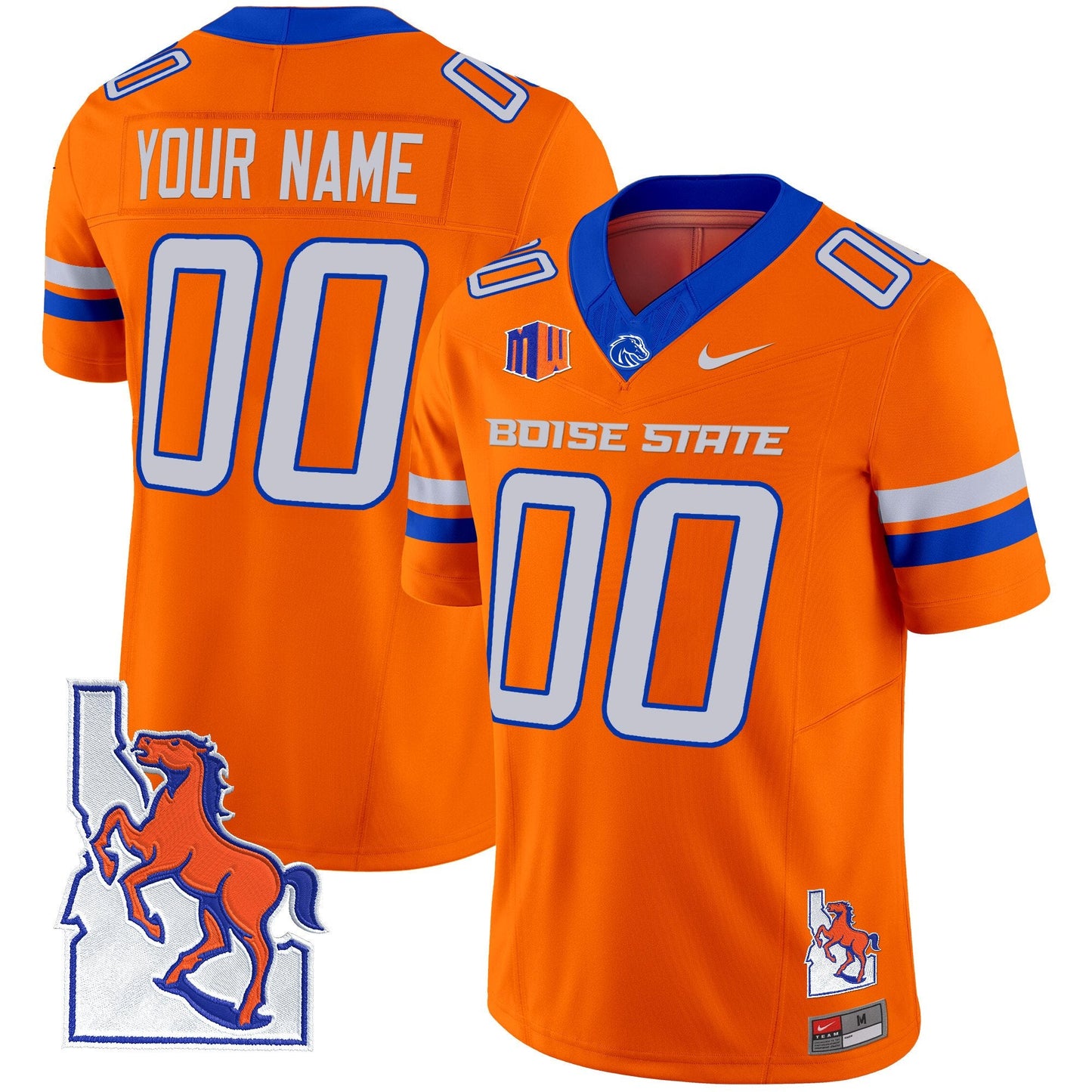 Boise State Broncos 2024 Map Patch Vapor Limited Custom Jersey - All Stitched