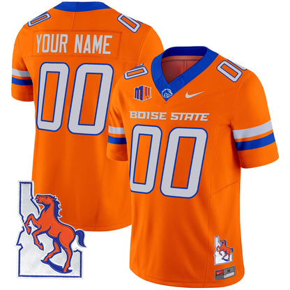 Boise State Broncos 2024 Map Patch Vapor Limited Custom Jersey - All Stitched