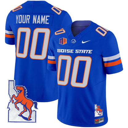 Boise State Broncos 2024 Map Patch Vapor Limited Custom Jersey - All Stitched