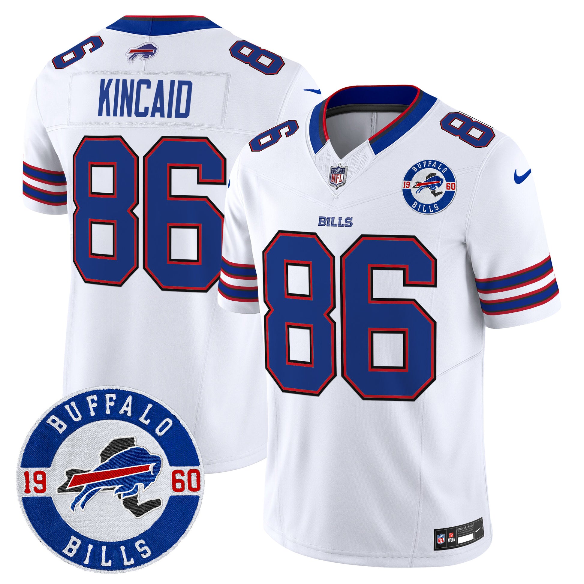 Men's Buffalo Bills 2024 Vapor Limited Jersey - Est. 1960 Patch - All Stitched