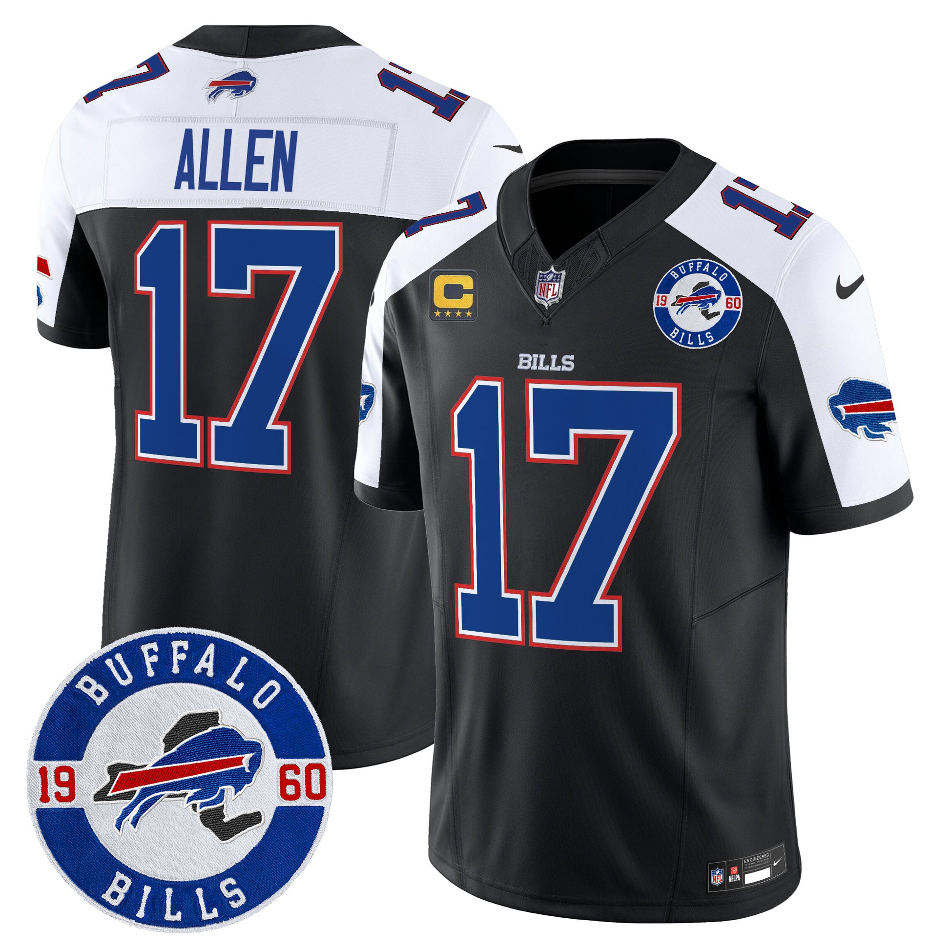 Men's Buffalo Bills 2024 Vapor Limited Jersey - Est. 1960 Patch - All Stitched