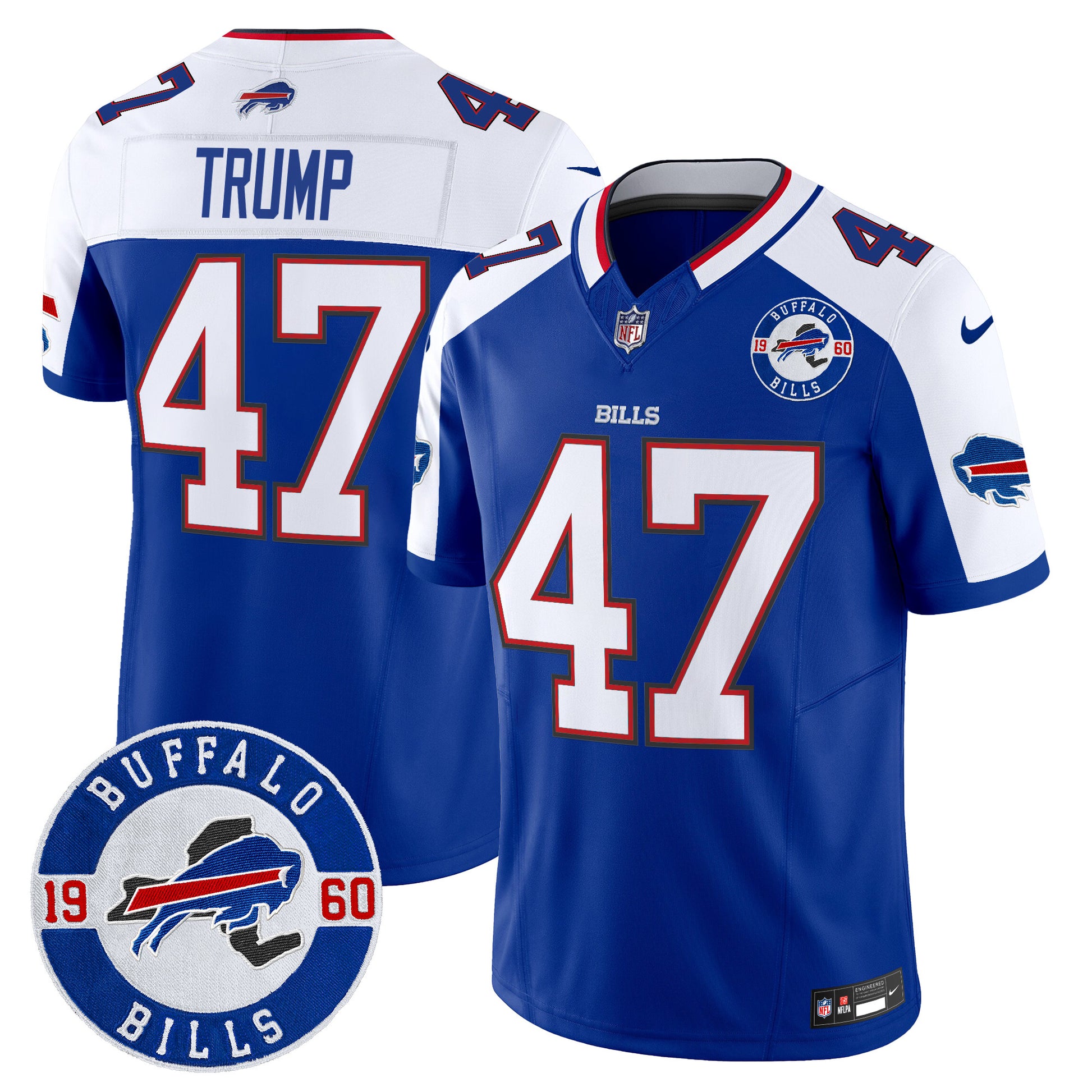 Men's Buffalo Bills 2024 Vapor Limited Jersey - Est. 1960 Patch - All Stitched