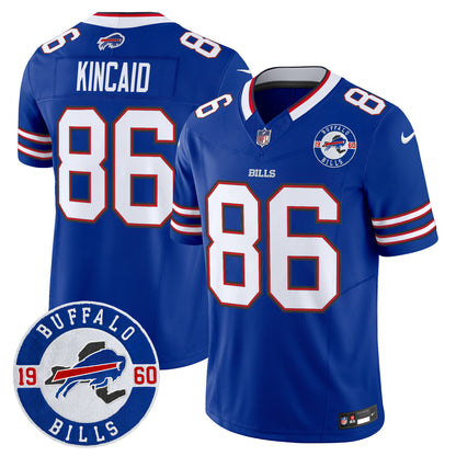 Men's Buffalo Bills 2024 Vapor Limited Jersey - Est. 1960 Patch - All Stitched