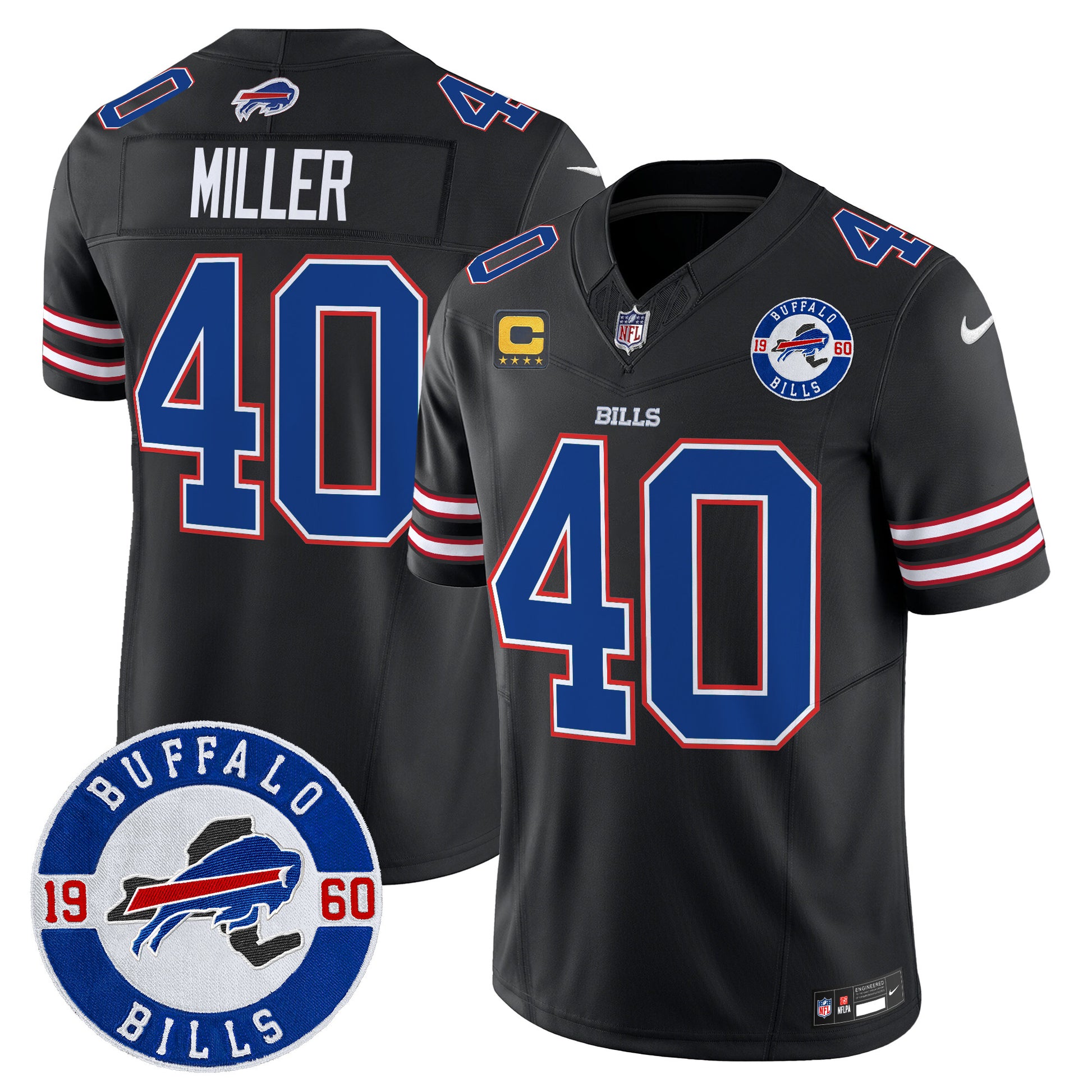 Men's Buffalo Bills 2024 Vapor Limited Jersey - Est. 1960 Patch - All Stitched