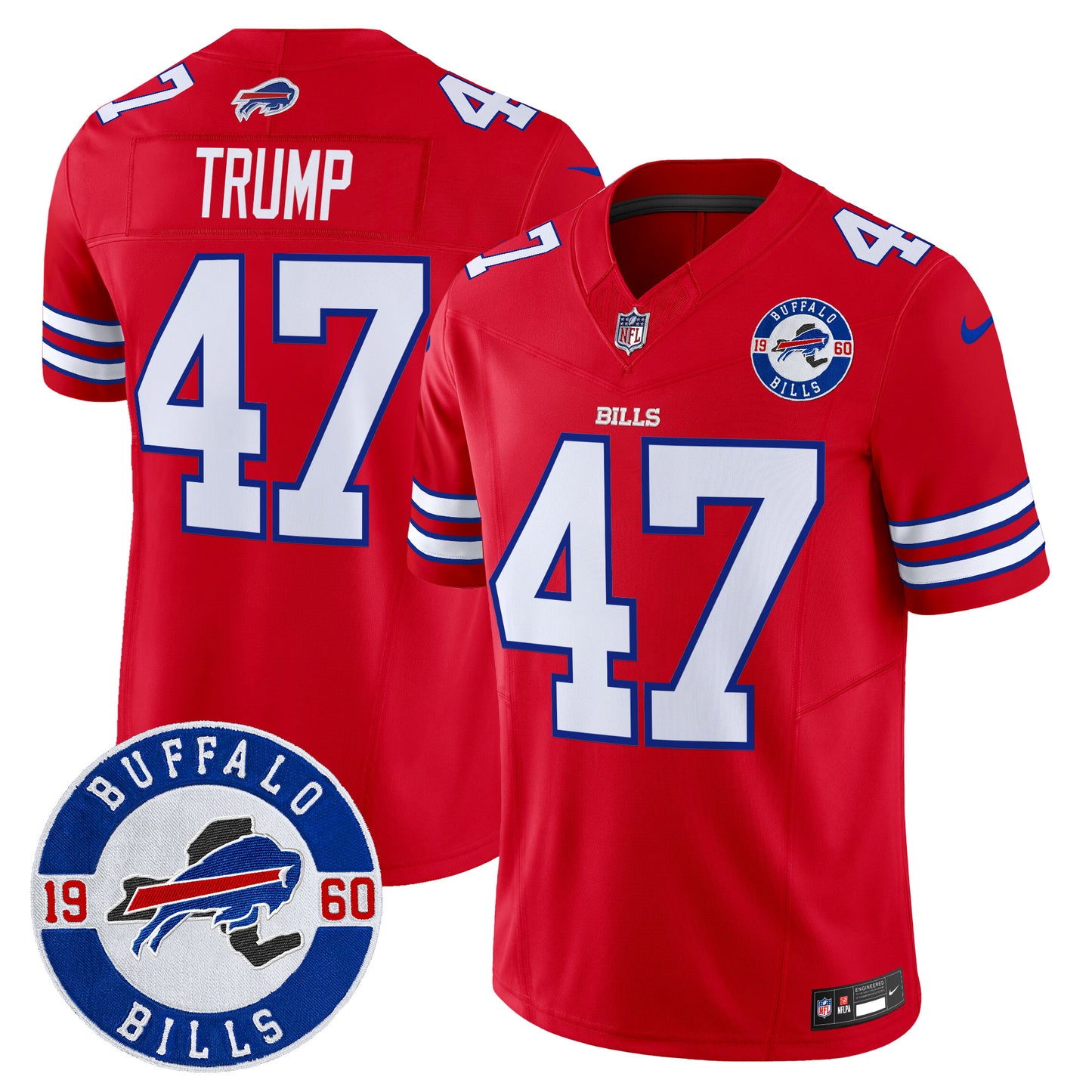 Men's Buffalo Bills 2024 Vapor Limited Jersey - Est. 1960 Patch - All Stitched