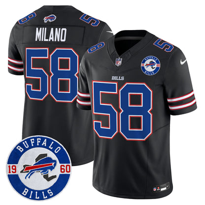 Men's Buffalo Bills 2024 Vapor Limited Jersey - Est. 1960 Patch - All Stitched