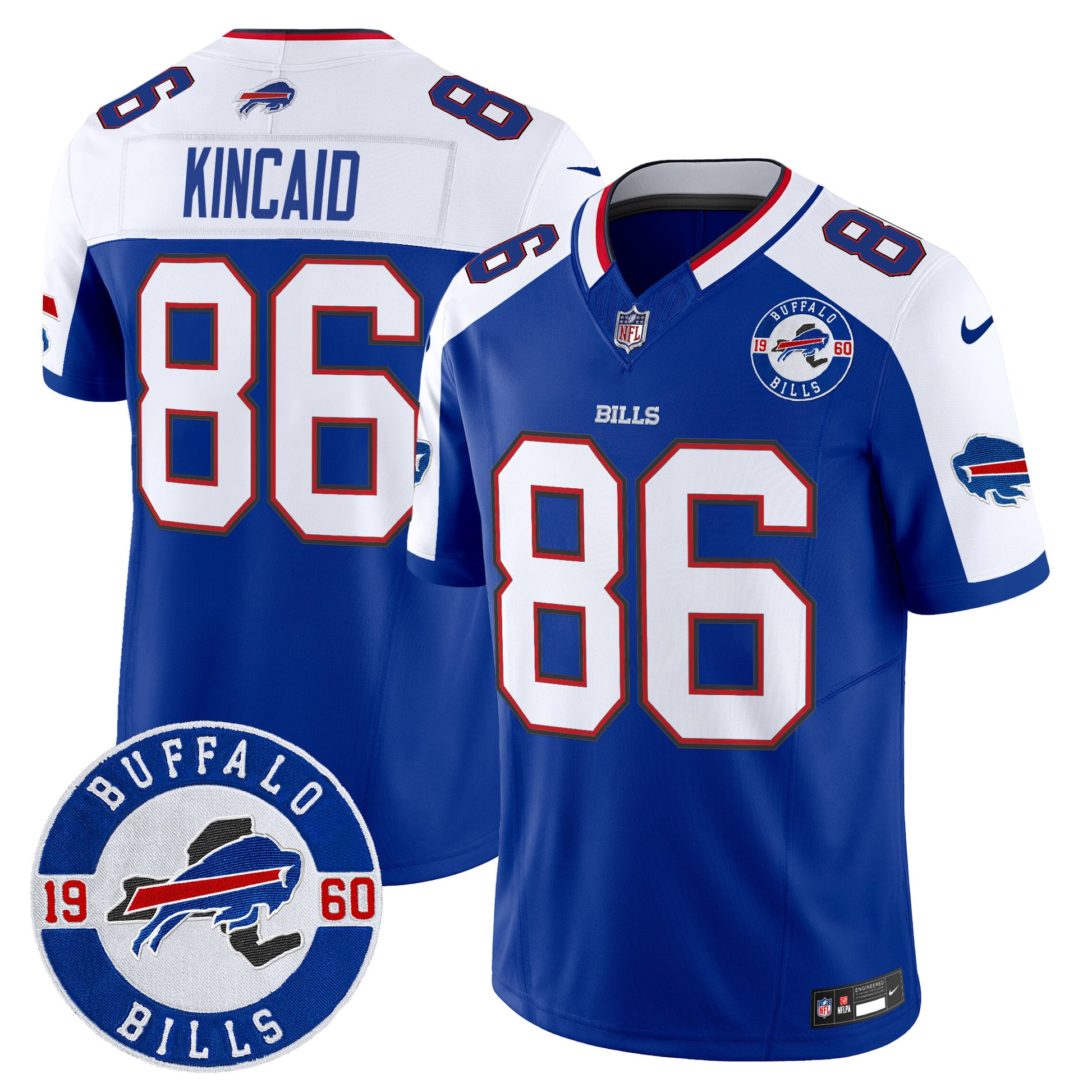 Men's Buffalo Bills 2024 Vapor Limited Jersey - Est. 1960 Patch - All Stitched