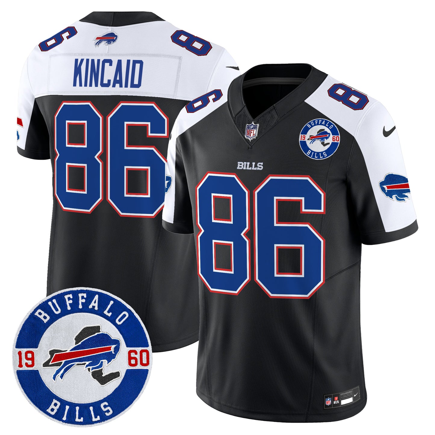 Men's Buffalo Bills 2024 Vapor Limited Jersey - Est. 1960 Patch - All Stitched