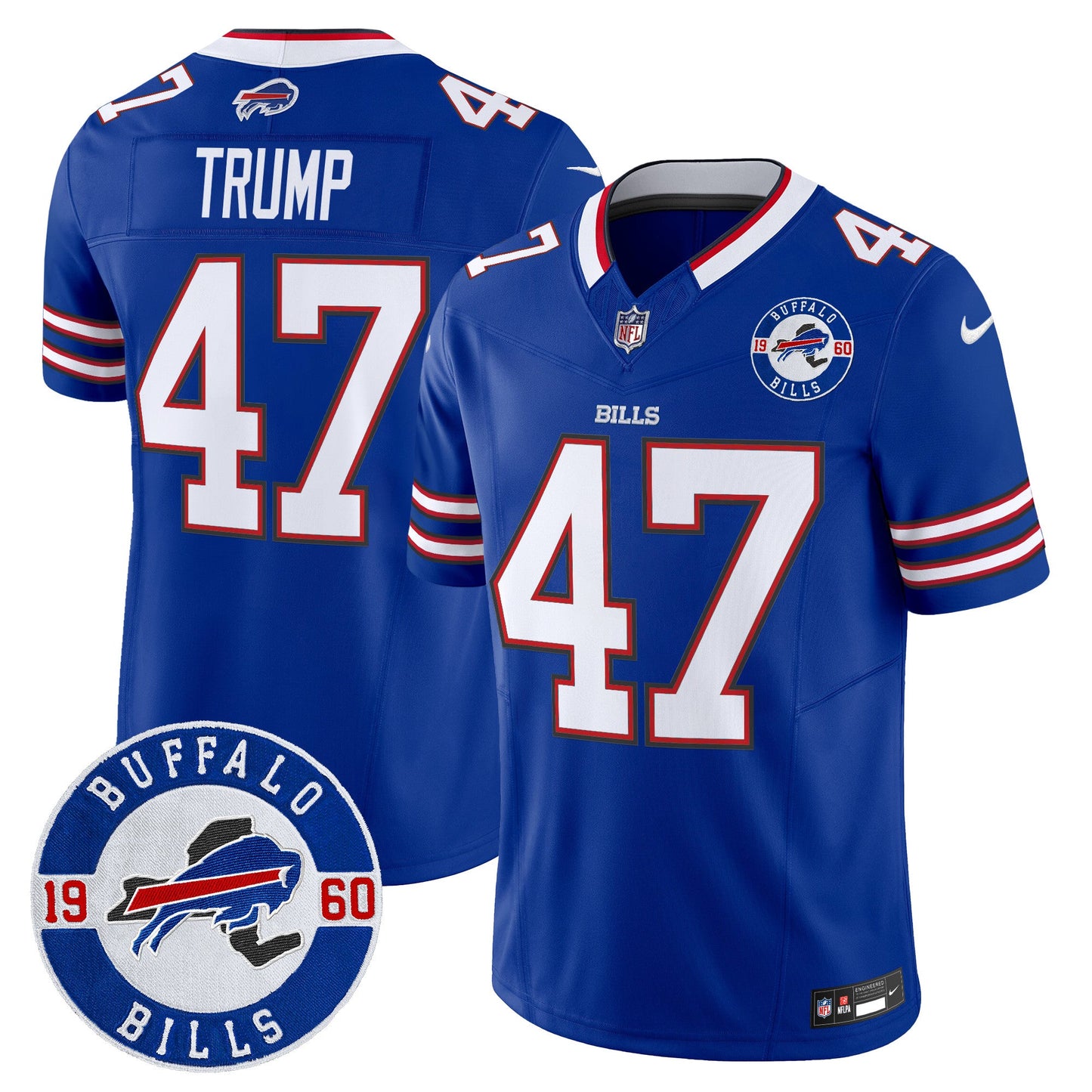 Men's Buffalo Bills 2024 Vapor Limited Jersey - Est. 1960 Patch - All Stitched