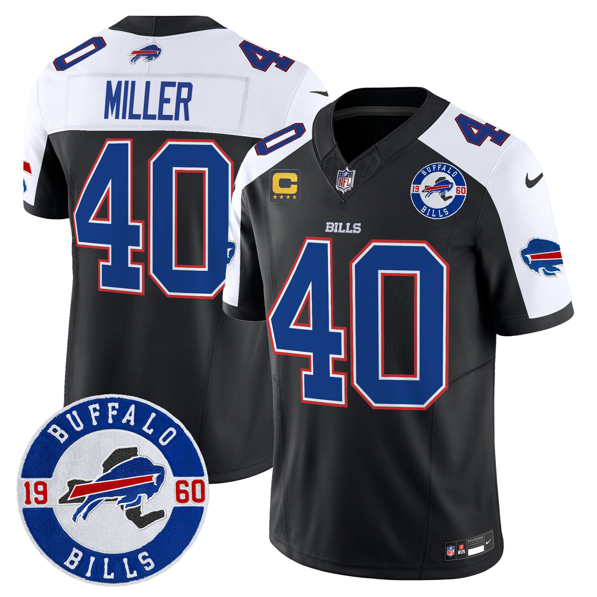 Men's Buffalo Bills 2024 Vapor Limited Jersey - Est. 1960 Patch - All Stitched