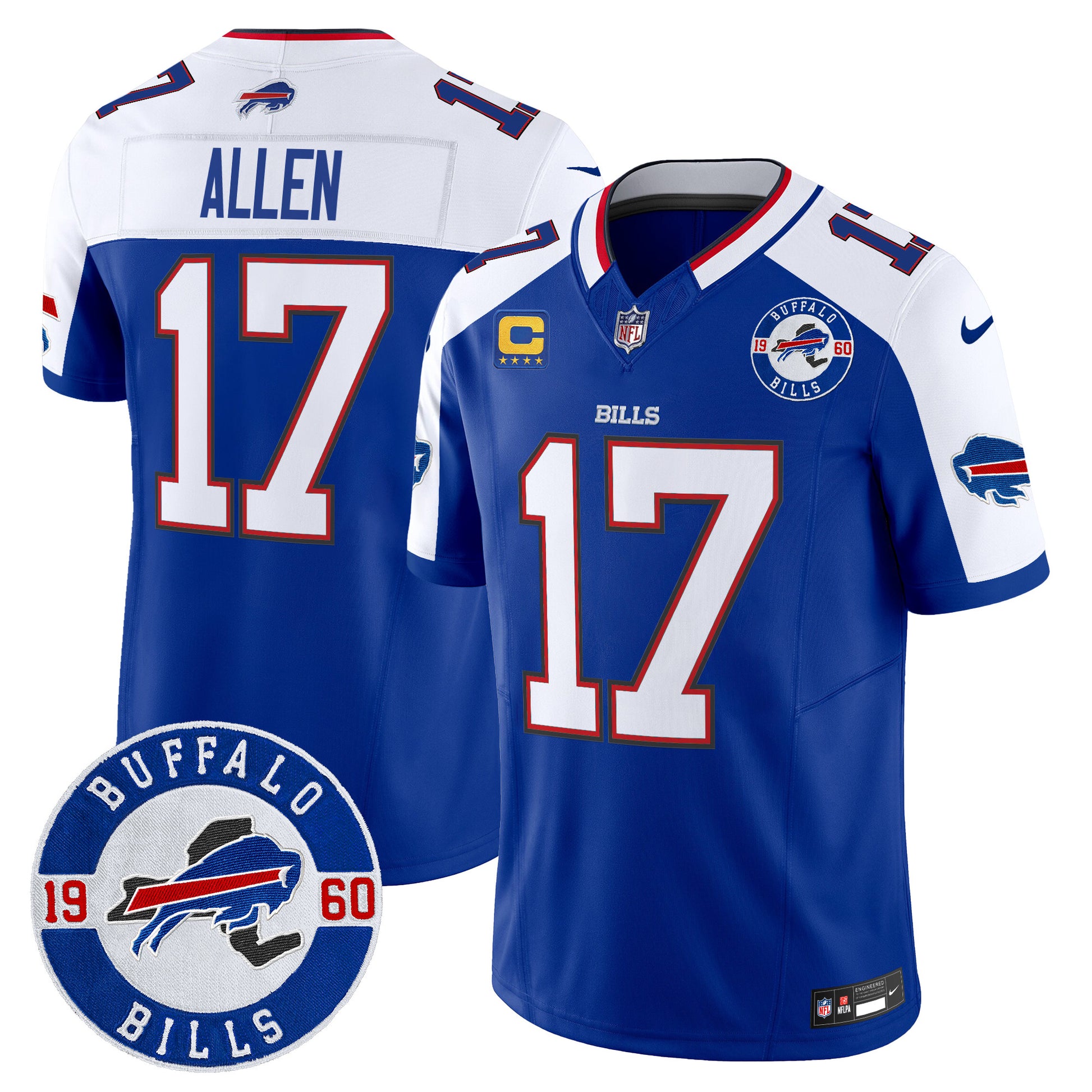 Men's Buffalo Bills 2024 Vapor Limited Jersey - Est. 1960 Patch - All Stitched