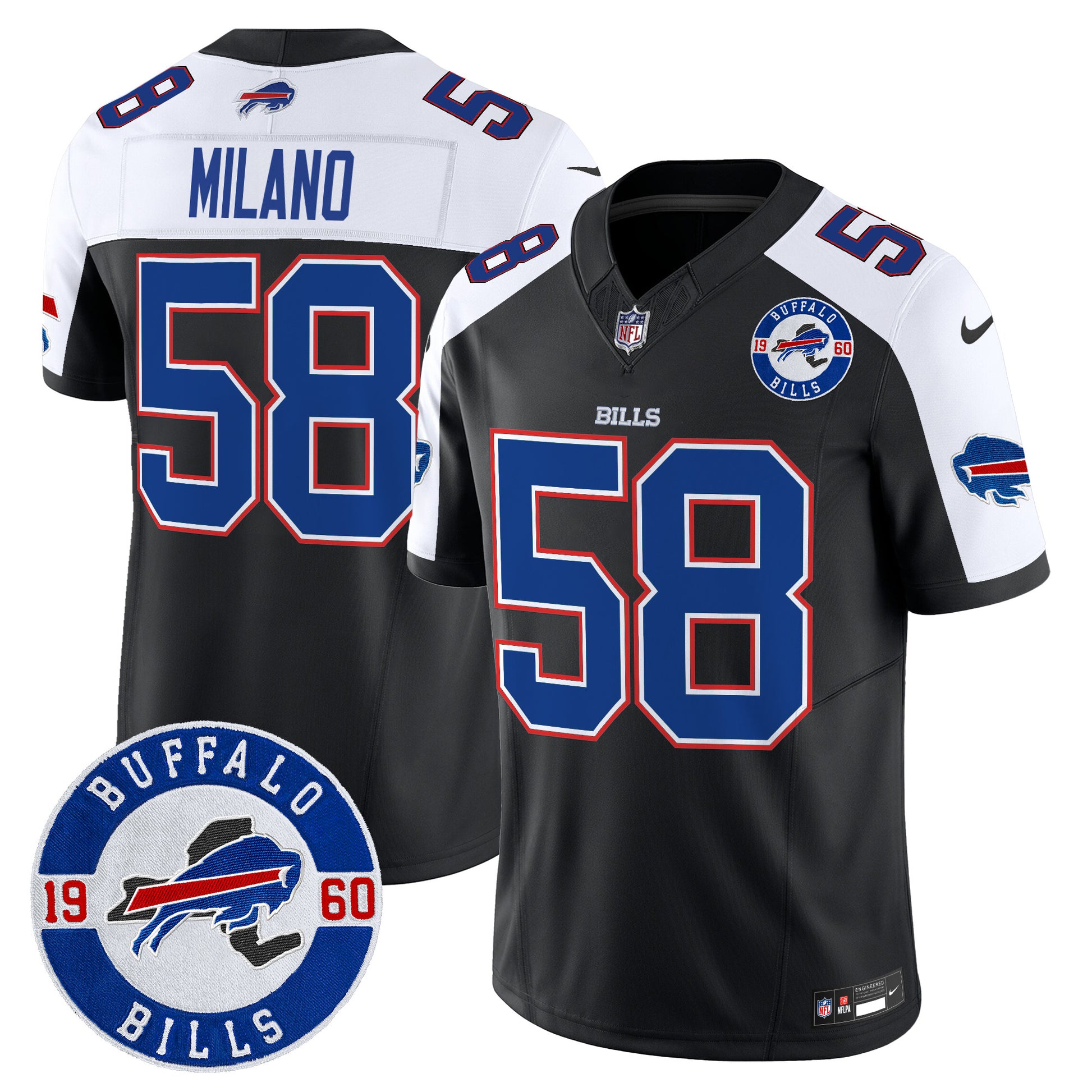 Men's Buffalo Bills 2024 Vapor Limited Jersey - Est. 1960 Patch - All Stitched