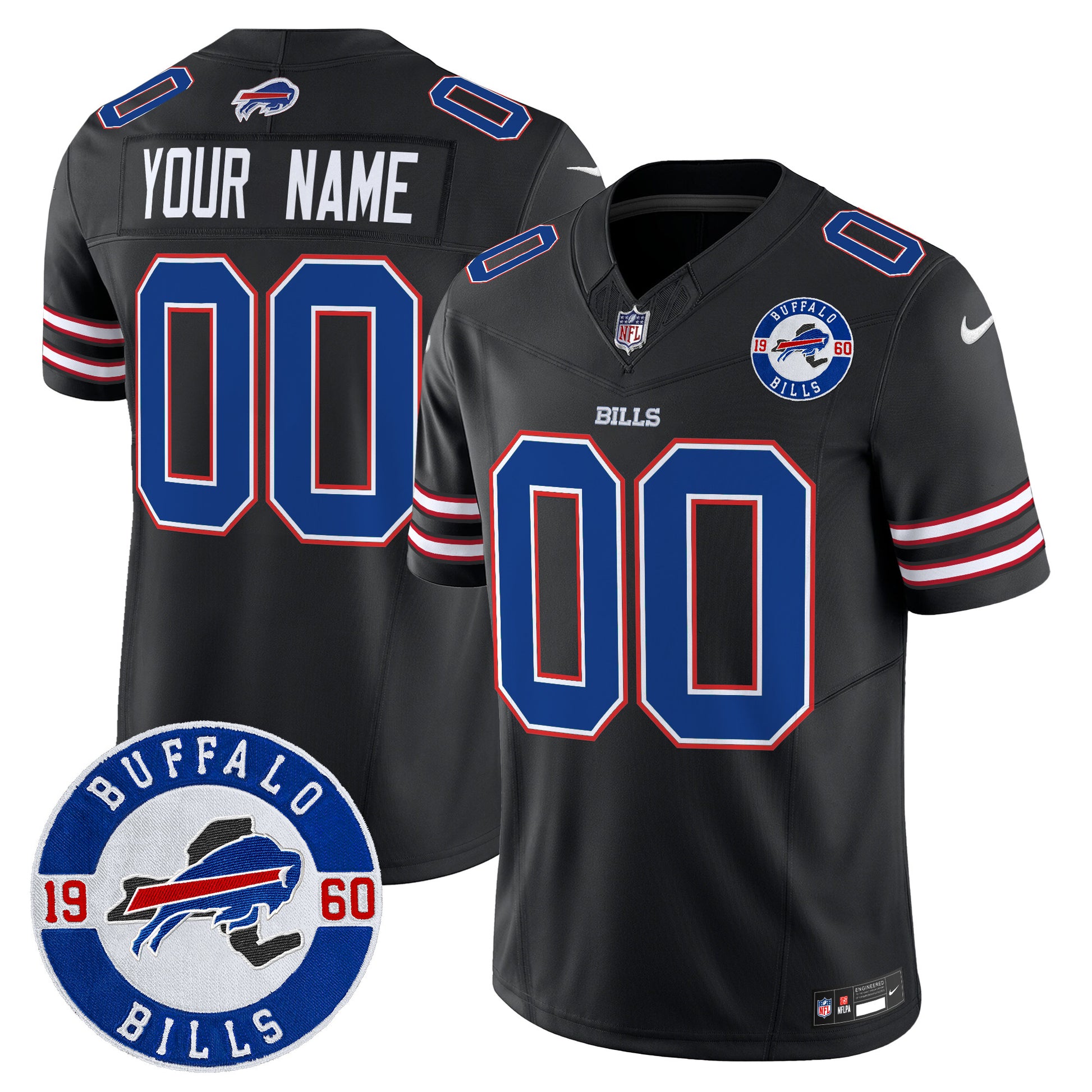 Buffalo Bills 2024 Vapor Limited Custom Jersey - Est. 1960 Patch - All Stitched
