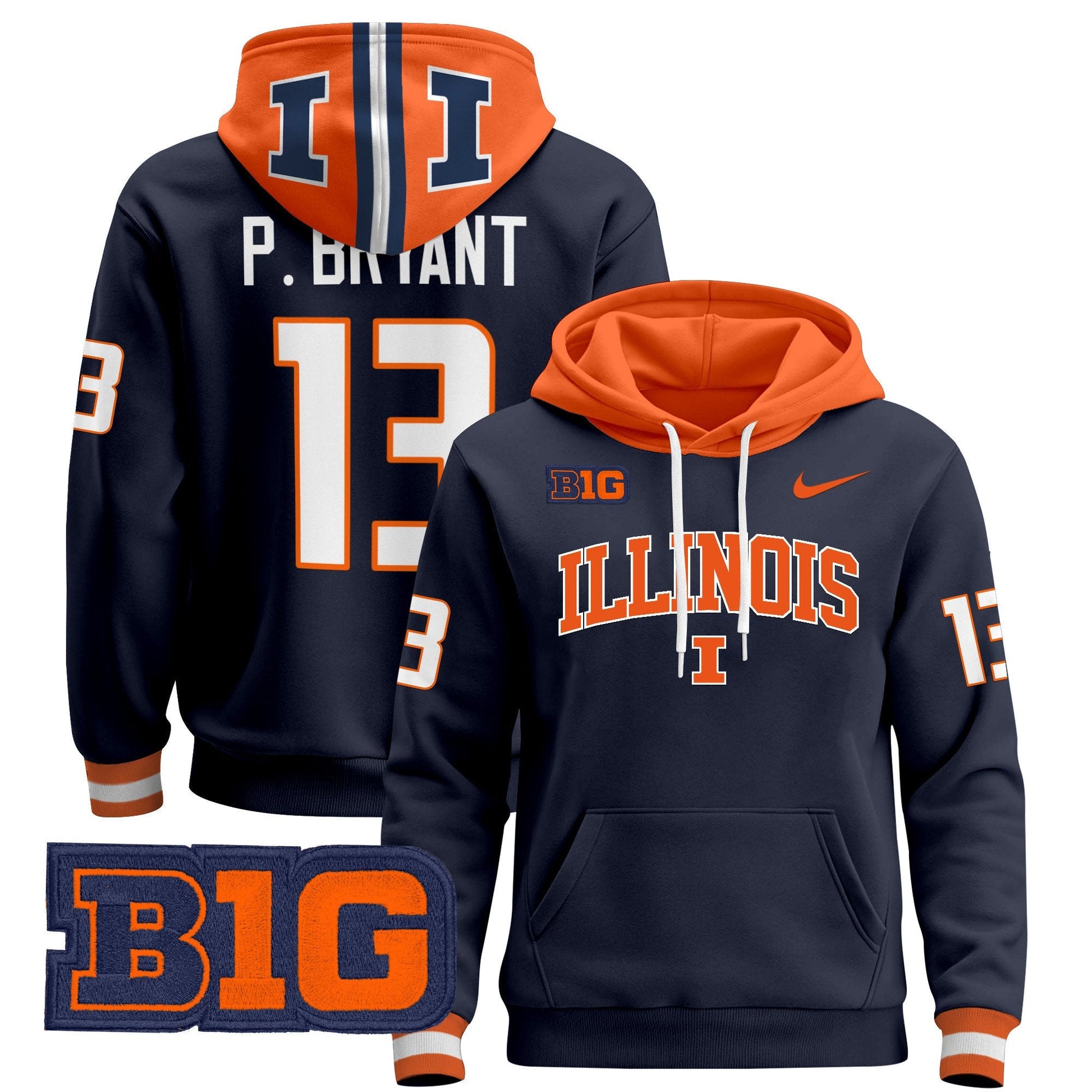 Men's Illinois Fighting Illini 2025 Pullover Hoodie V2 - All Stitched