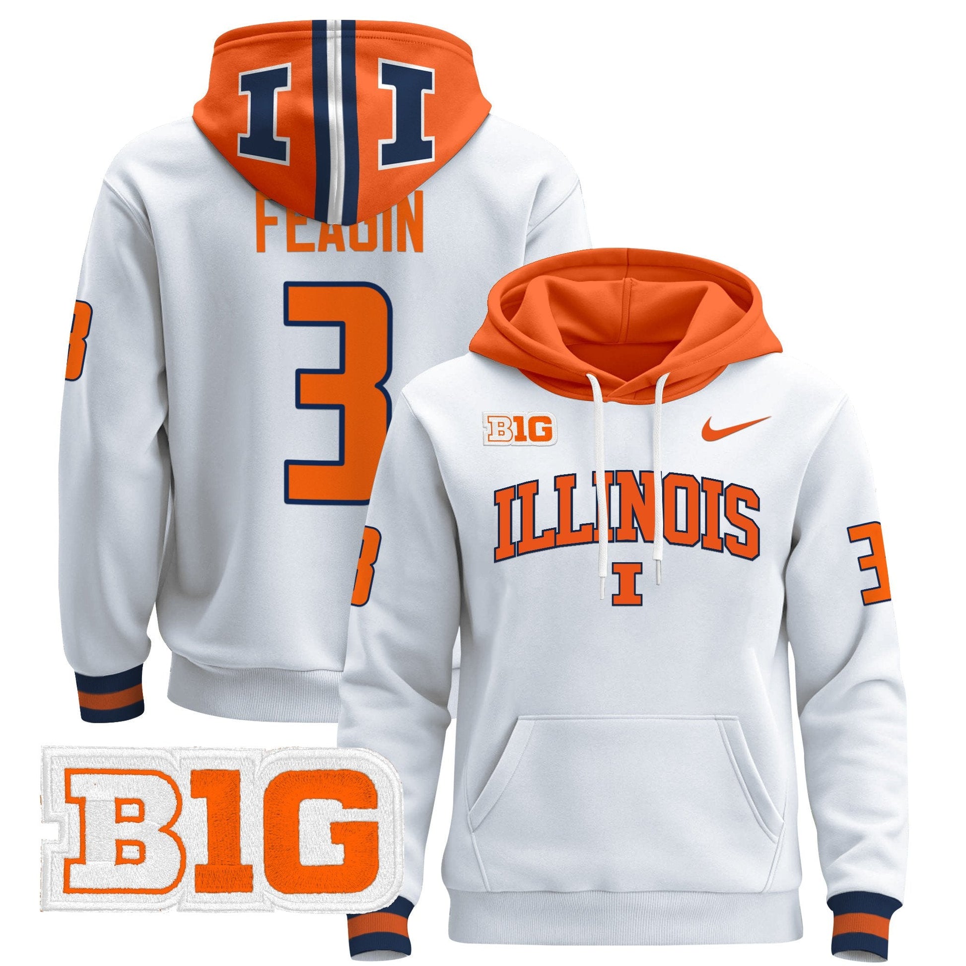 Men's Illinois Fighting Illini 2025 Pullover Hoodie V2 - All Stitched