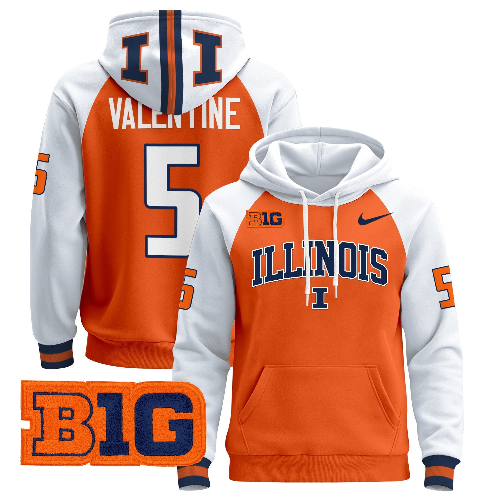 Men's Illinois Fighting Illini 2025 Pullover Hoodie V2 - All Stitched