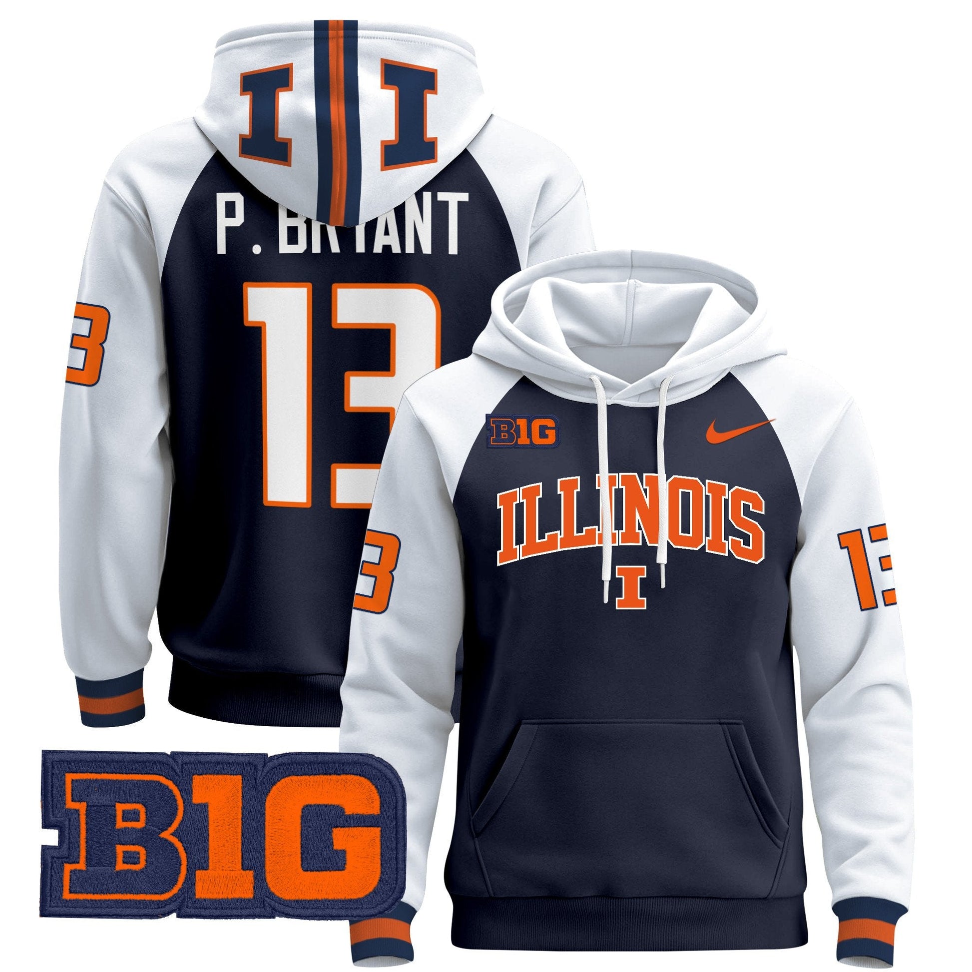 Men's Illinois Fighting Illini 2025 Pullover Hoodie V2 - All Stitched