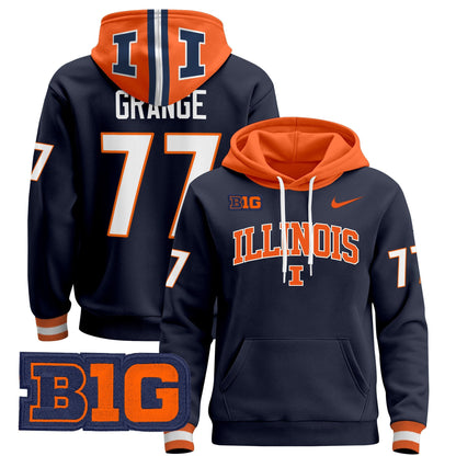Men's Illinois Fighting Illini 2025 Pullover Hoodie V2 - All Stitched