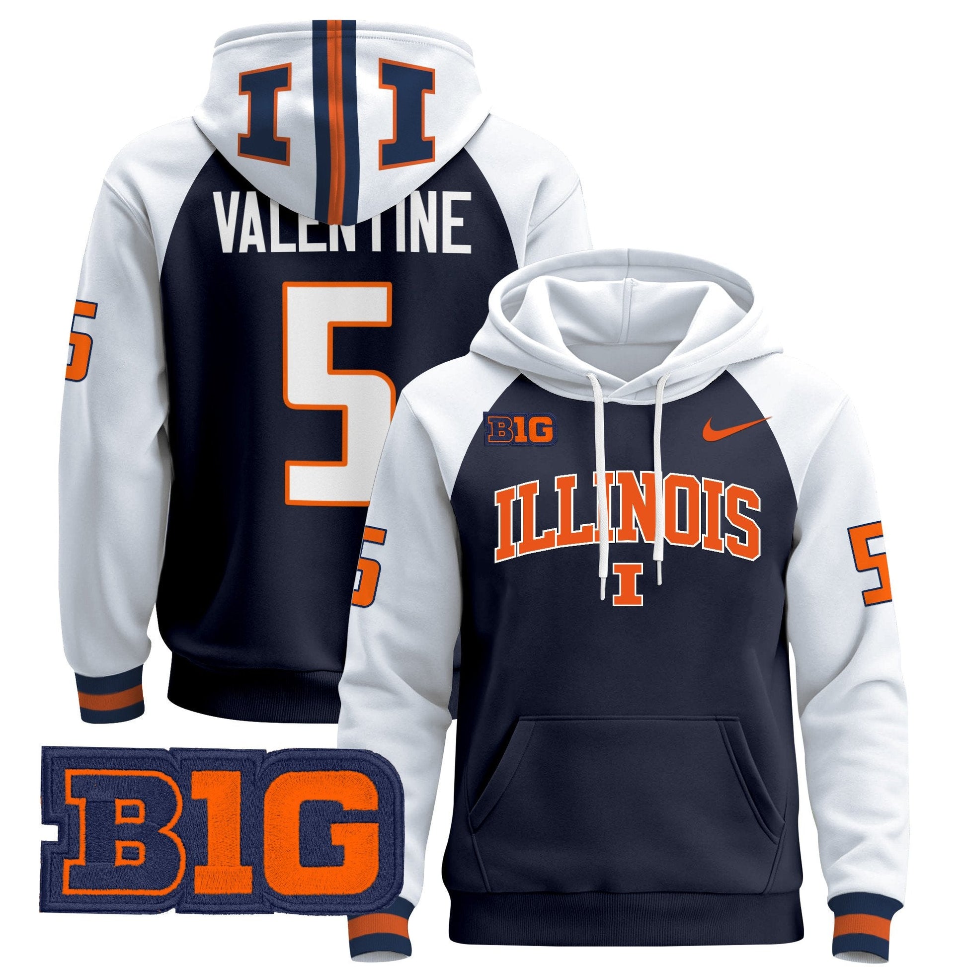 Men's Illinois Fighting Illini 2025 Pullover Hoodie V2 - All Stitched