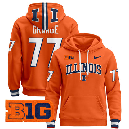 Men's Illinois Fighting Illini 2025 Pullover Hoodie V2 - All Stitched