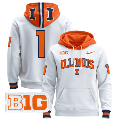 Men's Illinois Fighting Illini 2025 Pullover Hoodie V2 - All Stitched