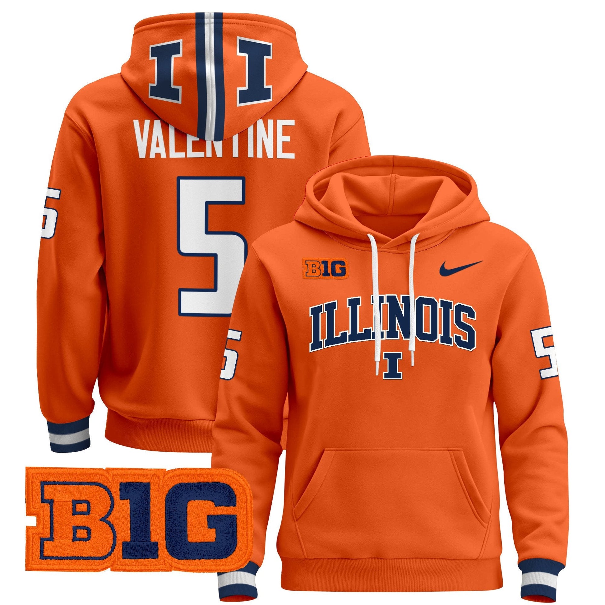 Men's Illinois Fighting Illini 2025 Pullover Hoodie V2 - All Stitched