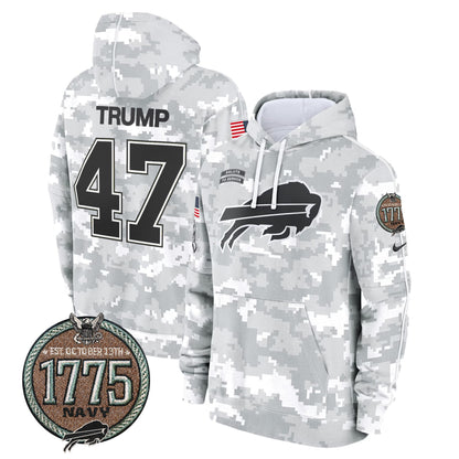 BUF 2024 Salute to Service Establishment Year Patch Fleece Pullover Hoodie