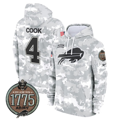 BUF 2024 Salute to Service Establishment Year Patch Fleece Pullover Hoodie