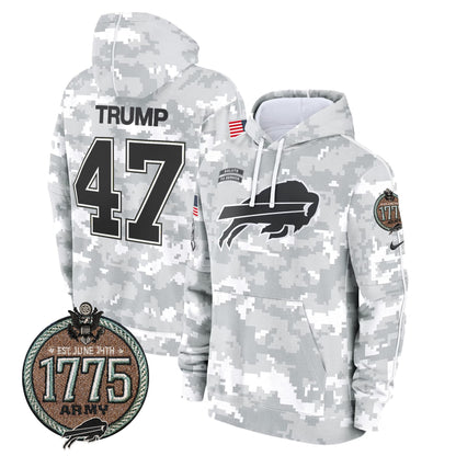 BUF 2024 Salute to Service Establishment Year Patch Fleece Pullover Hoodie
