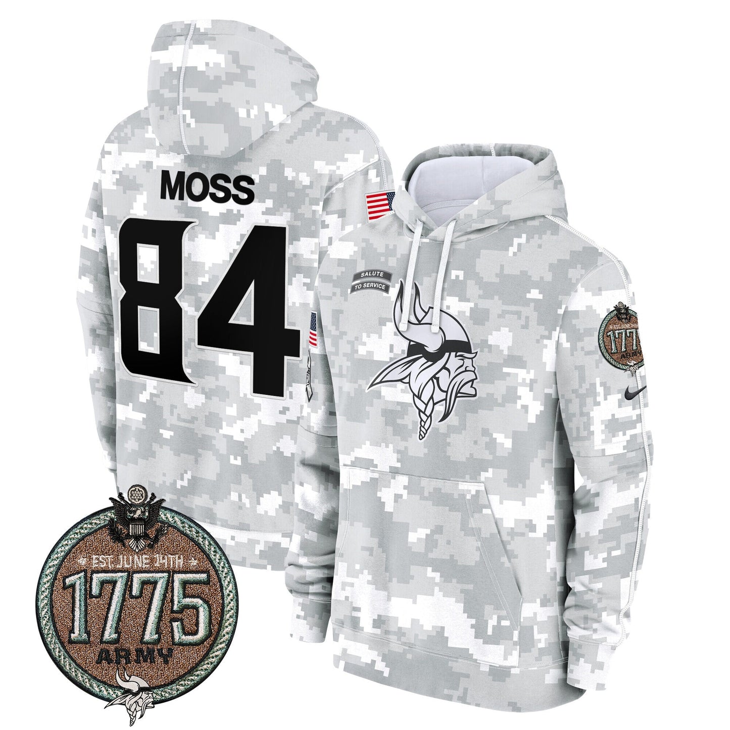MIN 2024 Salute to Service Establishment Year Patch Fleece Pullover Hoodie