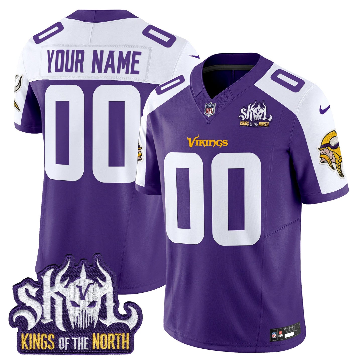 MIN King Of The North Patch Vapor Limited Custom Jersey V2 - All Stitched