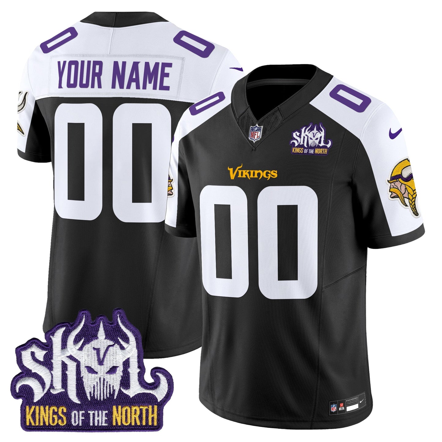 MIN King Of The North Patch Vapor Limited Custom Jersey V2 - All Stitched