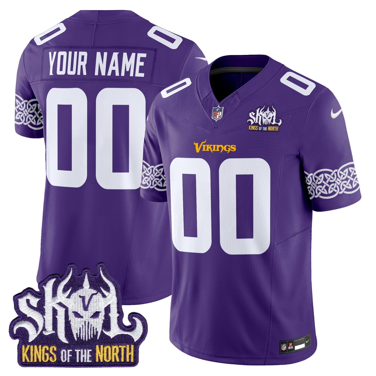 MIN King Of The North Patch Vapor Limited Custom Jersey V2 - All Stitched