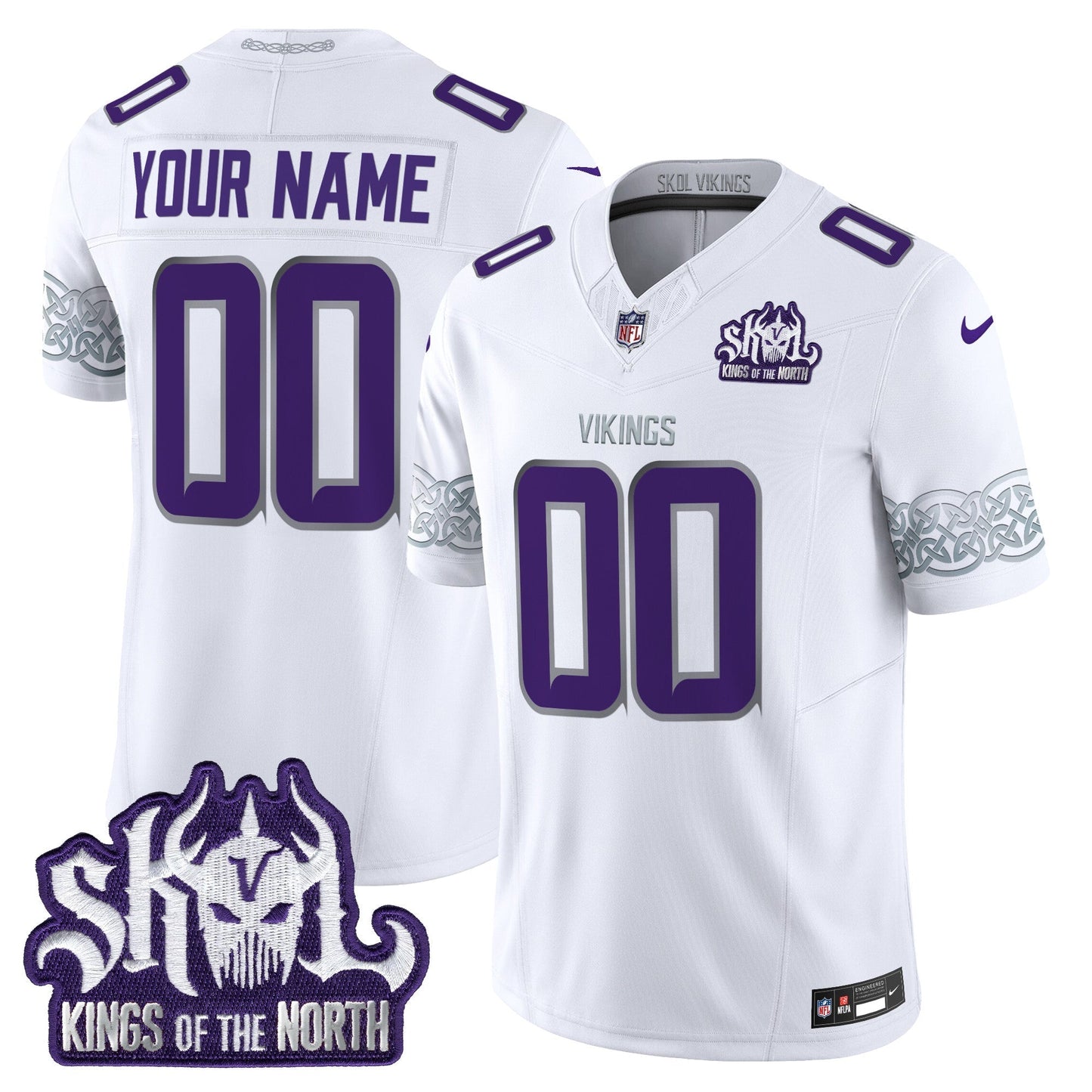 MIN King Of The North Patch Throwback Vapor Limited Custom Jersey V2 - All Stitched