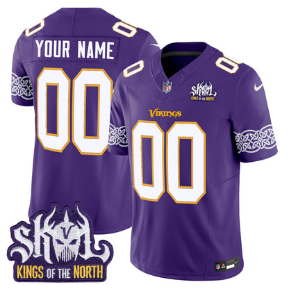 MIN King Of The North Patch Throwback Vapor Limited Custom Jersey V2 - All Stitched
