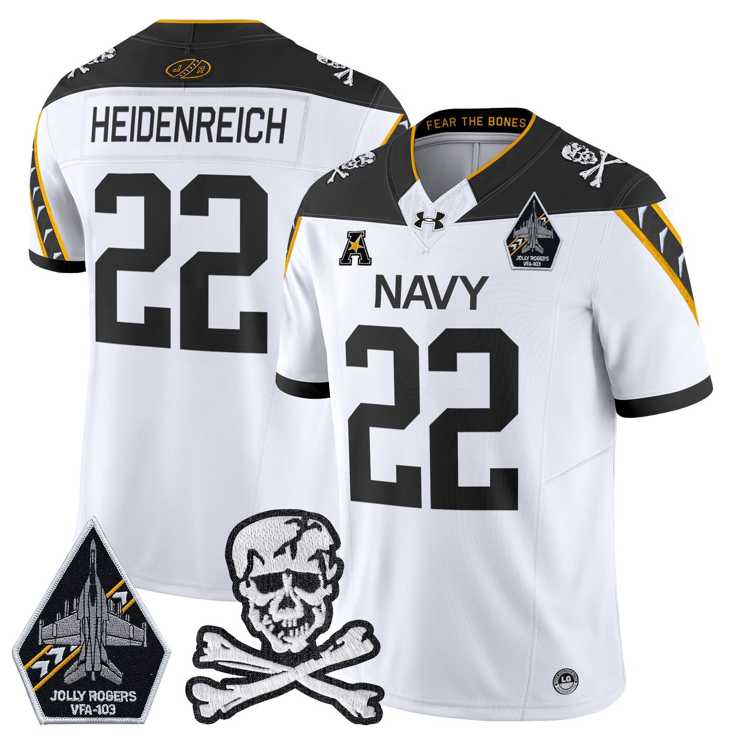 Navy Midshipmen 2024 Vapor Limited Jersey - All Stitched