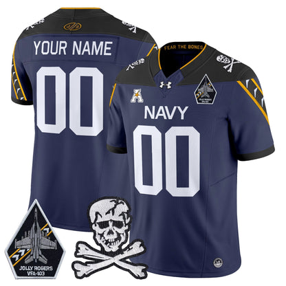 Navy Midshipmen 2024 Vapor Limited Custom Jersey - All Stitched