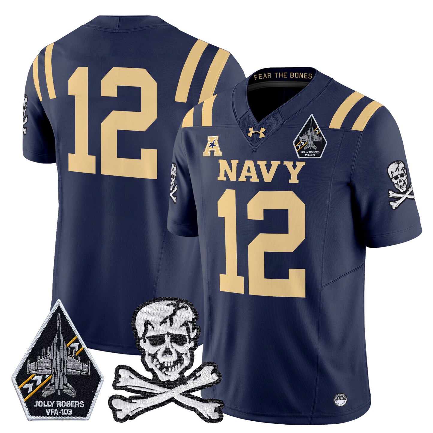 Navy Midshipmen 2024 Vapor Limited Jersey V3 - All Stitched