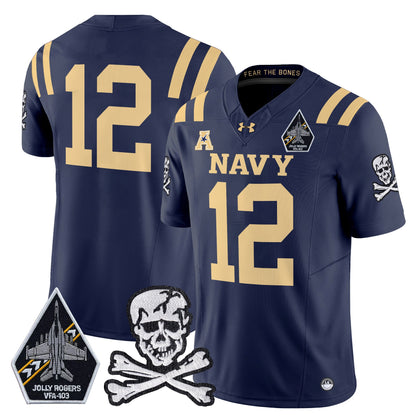 Navy Midshipmen 2024 Vapor Limited Jersey V3 - All Stitched