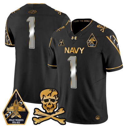 Navy Midshipmen 2024 Gold Vapor Limited Jersey - All Stitched