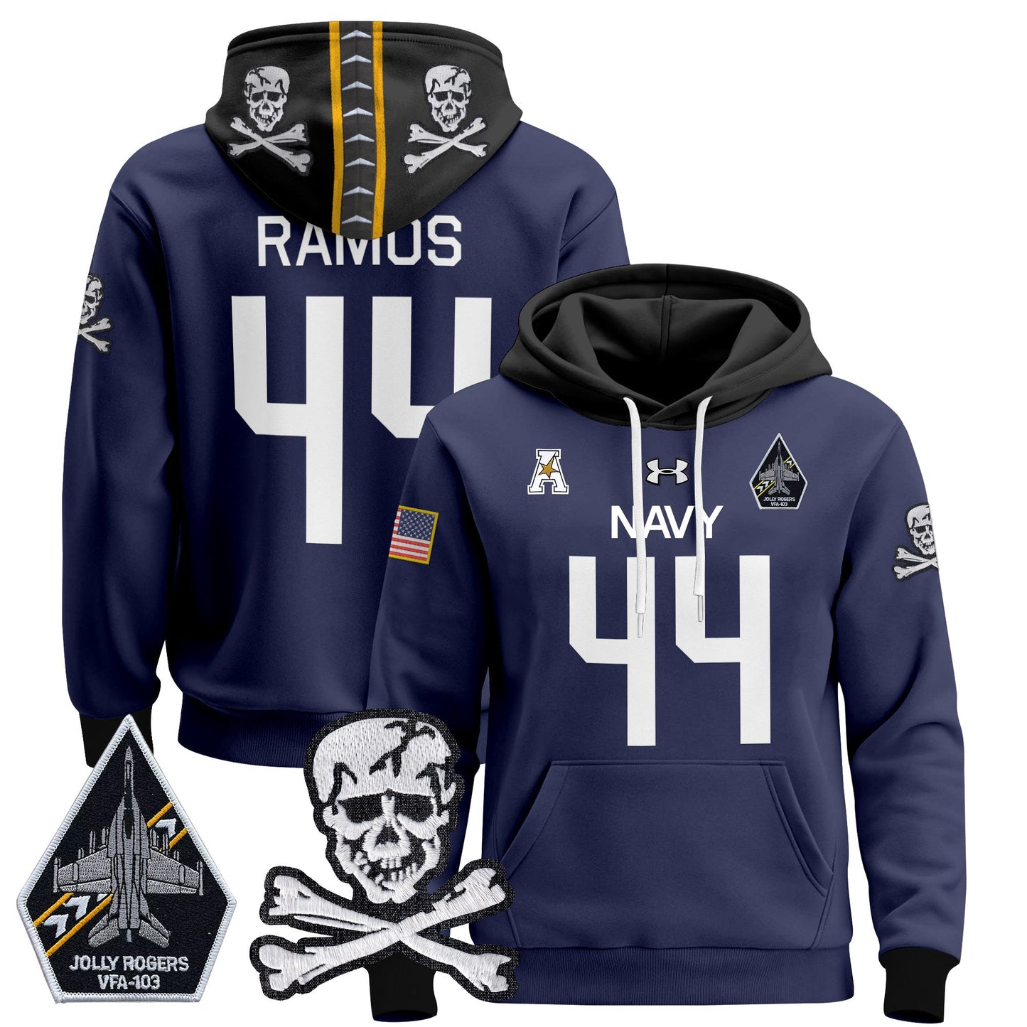 Navy Midshipmen 2024 Pullover Hoodie V2