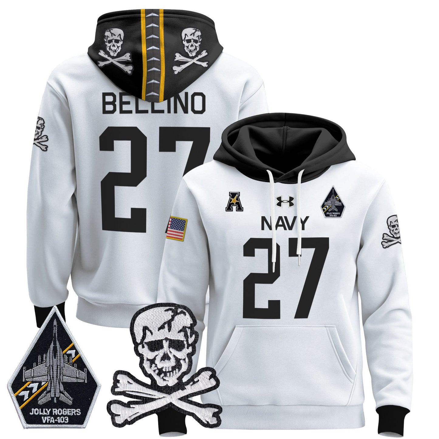 Navy Midshipmen 2024 Pullover Hoodie V2